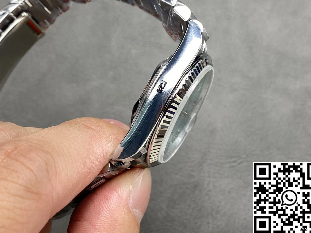 QF M128236-0018 Factory Rolex Dial Day Date White v5 36mm Tungsten Steel 0331